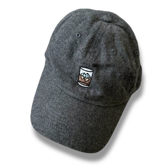Imperial Bourbon Embroidered Gray Adjustable Wool Baseball Cap Dad Hat EUC - Picture 1 of 10